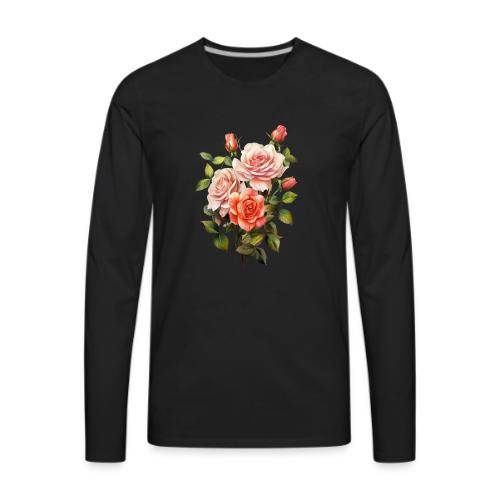 Pink Roses - Men's Premium Long Sleeve T-Shirt