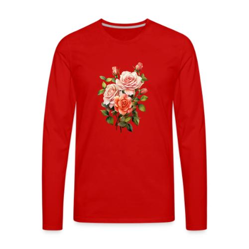 Pink Roses - Men's Premium Long Sleeve T-Shirt