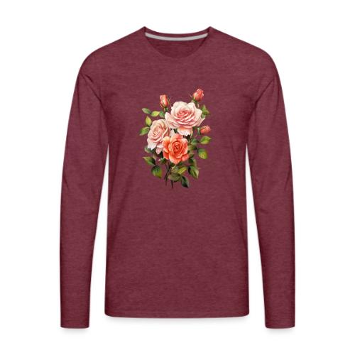 Pink Roses - Men's Premium Long Sleeve T-Shirt