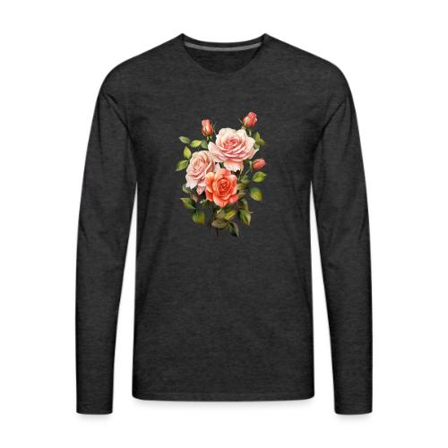 Pink Roses - Men's Premium Long Sleeve T-Shirt