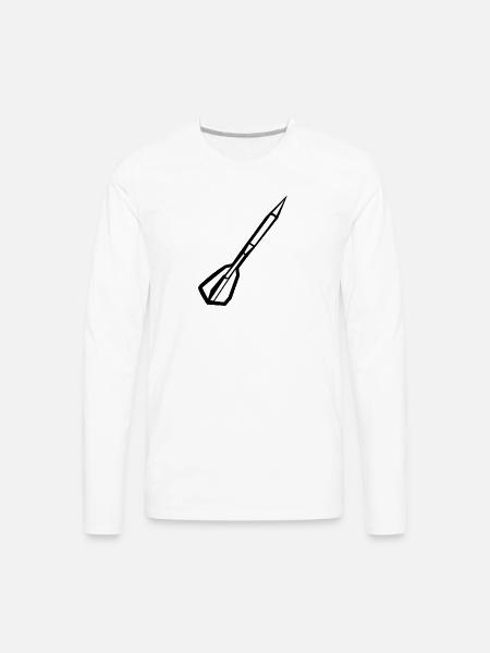 Dart Arrow Darts - Men's Premium Long Sleeve T-Shirt - white