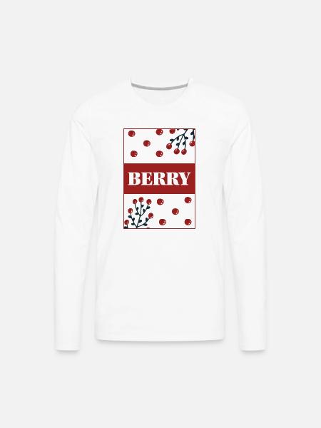 Berry - Men's Premium Long Sleeve T-Shirt - white