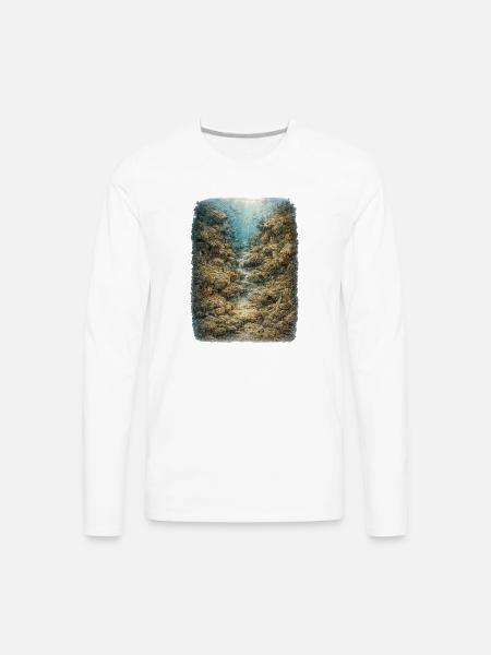 Hidden Ocean Animals - Men's Premium Long Sleeve T-Shirt - white