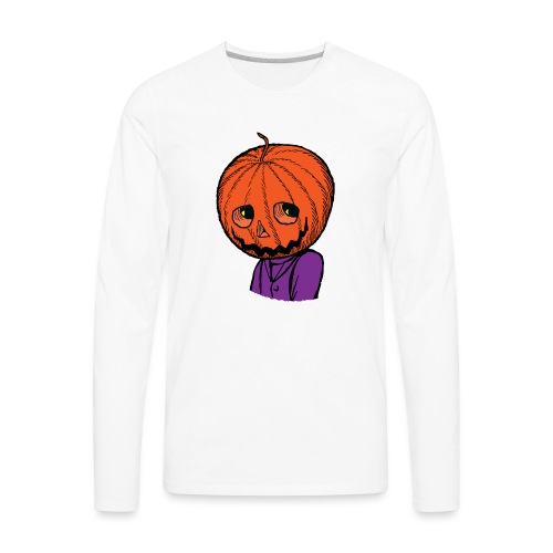 Pumpkin Head Halloween - Men's Premium Long Sleeve T-Shirt