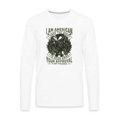 I Am American Right to Bear Arms - Men's Premium Long Sleeve T-Shirt