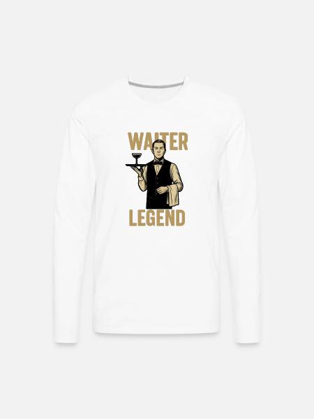 Waiter Legend - Men's Premium Long Sleeve T-Shirt - white