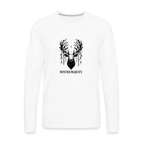 Majestic Reindeer T-Shirt, Poster, & Mug - Men's Premium Long Sleeve T-Shirt
