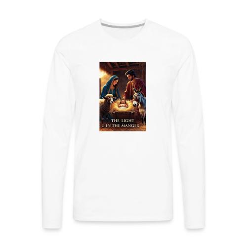 Nativity Manger T-Shirt - Men's Premium Long Sleeve T-Shirt