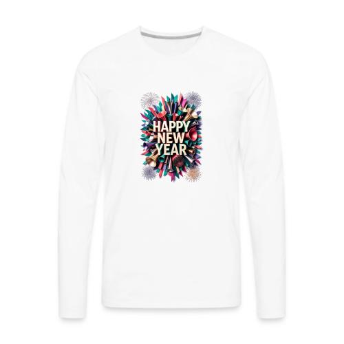 New Year's Party Horn T-Shirt - Men's Premium Long Sleeve T-Shirt