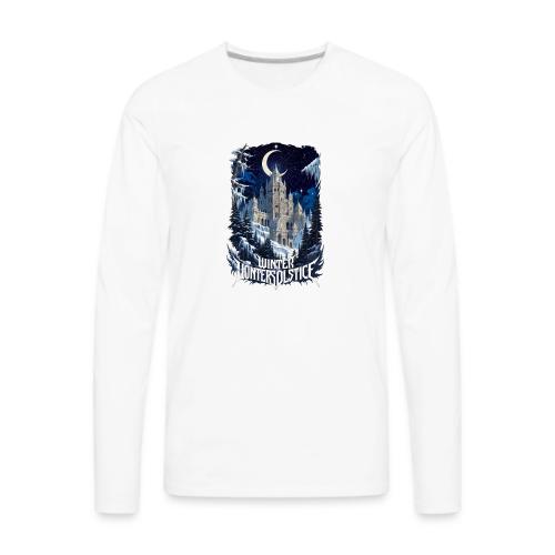 Celestial Winter Temple T-Shirt - Men's Premium Long Sleeve T-Shirt