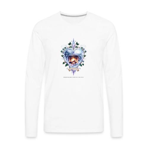 Imbolc Candle Veil T-Shirt | Veiled Rebirth - Men's Premium Long Sleeve T-Shirt
