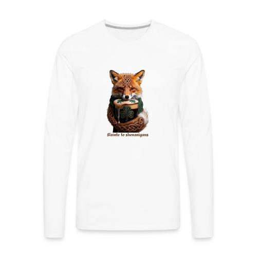 Sly Emerald Fox Toast T-Shirt - Men's Premium Long Sleeve T-Shirt