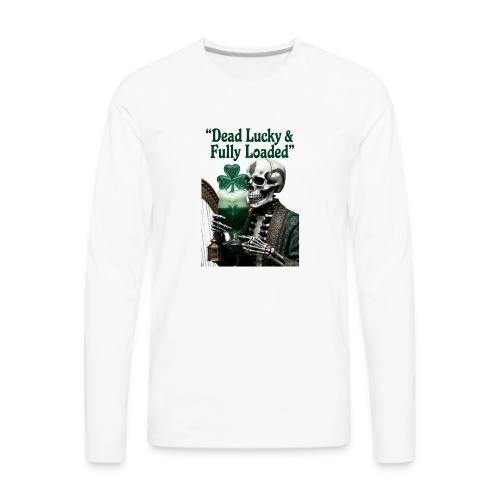 Lucky Skeleton Stout T-Shirt - Men's Premium Long Sleeve T-Shirt