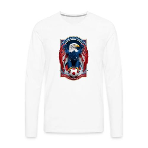 USA Eagle Emblem T Shirt, USA Soccer Pride Gift - Men's Premium Long Sleeve T-Shirt