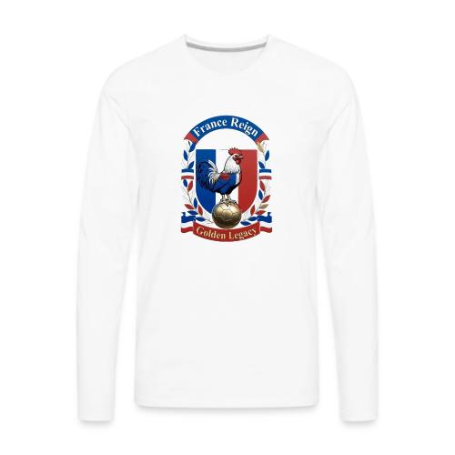 France Rooster Reign T-Shirt, Tricolore Pride Gift - Men's Premium Long Sleeve T-Shirt