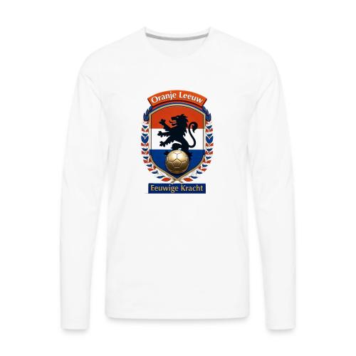 Netherlands Lion Premium T-Shirt, Dutch Flag Gift - Men's Premium Long Sleeve T-Shirt