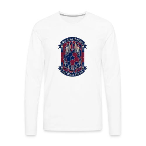 Barcelona Red Heritage T Shirt, Barsa fan Gift - Men's Premium Long Sleeve T-Shirt