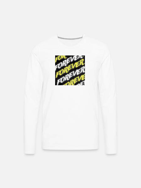 Forever Neon Text - Men's Premium Long Sleeve T-Shirt - white