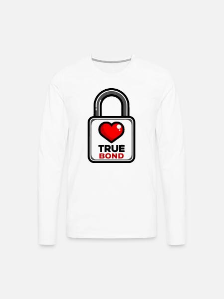 a-simple-flat-vector-padlock-with-clean-rounded - Men's Premium Long Sleeve T-Shirt - white