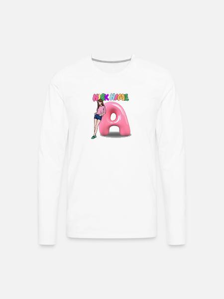Nick Nama A - Men's Premium Long Sleeve T-Shirt - white
