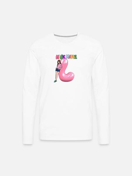 Nick Name L - Men's Premium Long Sleeve T-Shirt - white