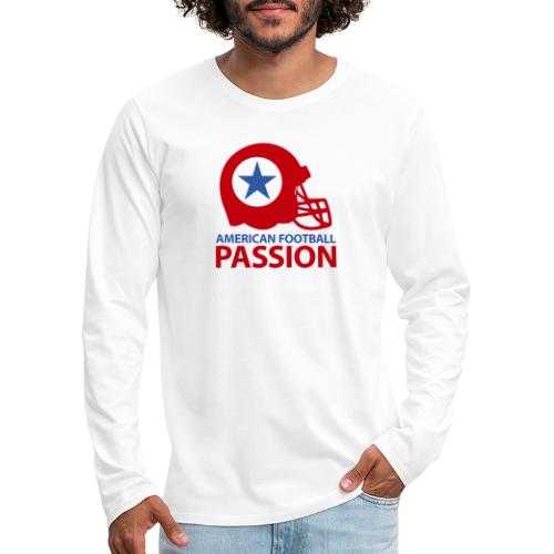 American football helmet Passion Star shield - Men's Premium Long Sleeve T-Shirt