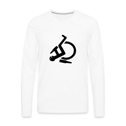 Drunk wheelchair user symbol - Men's Premium Long Sleeve T-Shirt