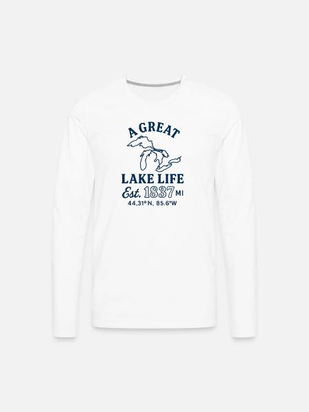 It's a Great Lake Life - Men's Premium Long Sleeve T-Shirt - white