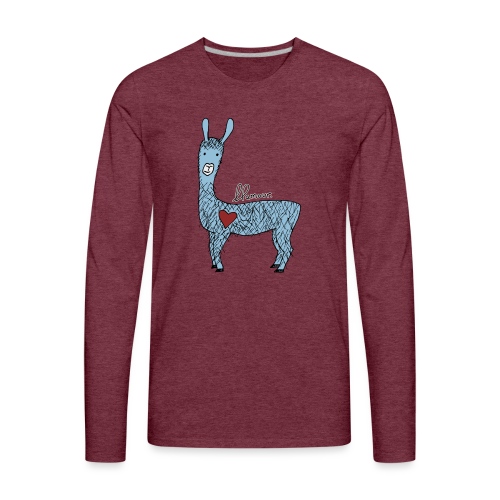 Cute llama - Men's Premium Long Sleeve T-Shirt