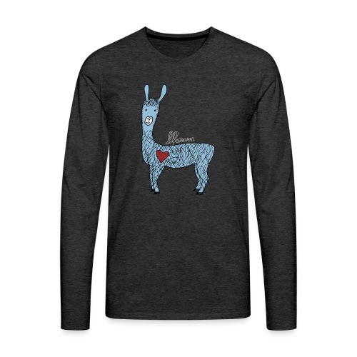Cute llama - Men's Premium Long Sleeve T-Shirt