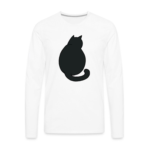 Black Cat Watching - Men's Premium Long Sleeve T-Shirt