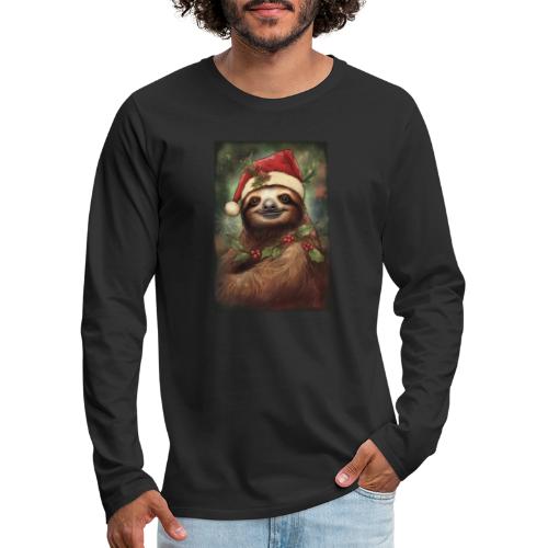 Christmas Sloth - Men's Premium Long Sleeve T-Shirt