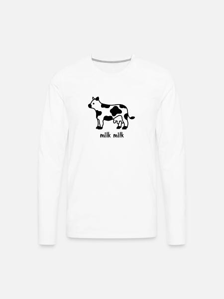 milk milk - Men's Premium Long Sleeve T-Shirt - white