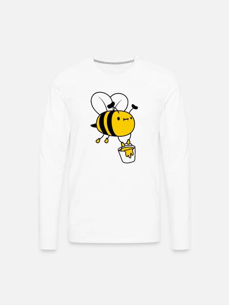 Honey bucket bee - Men's Premium Long Sleeve T-Shirt - white