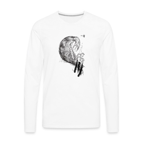 Crow Illustration - Men's Premium Long Sleeve T-Shirt