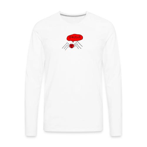 Bonjour Spider, Black Outline (tshirts) - Men's Premium Long Sleeve T-Shirt