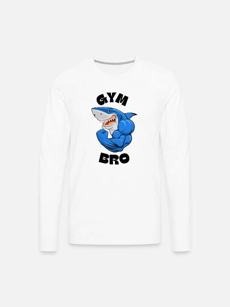 Gym bro - Men's Premium Long Sleeve T-Shirt - white