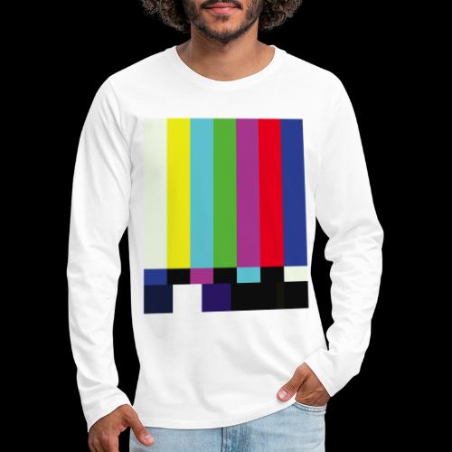 This is a TV Test | Retro Television Broadcast - Men's Premium Long Sleeve T-Shirt