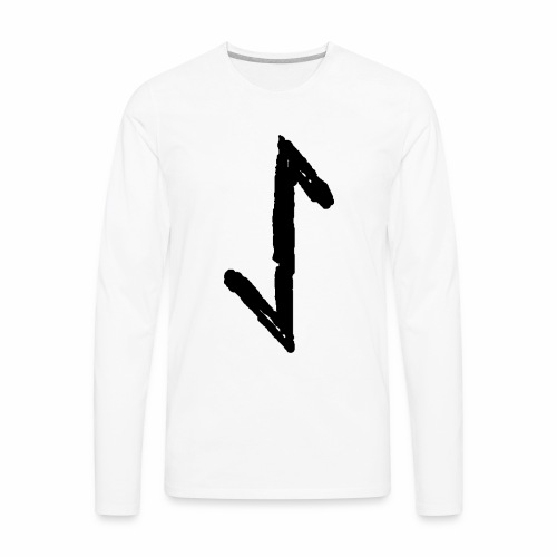 Elder Futhark Rune Eihwaz - Letters AE - Y - EI - Men's Premium Long Sleeve T-Shirt