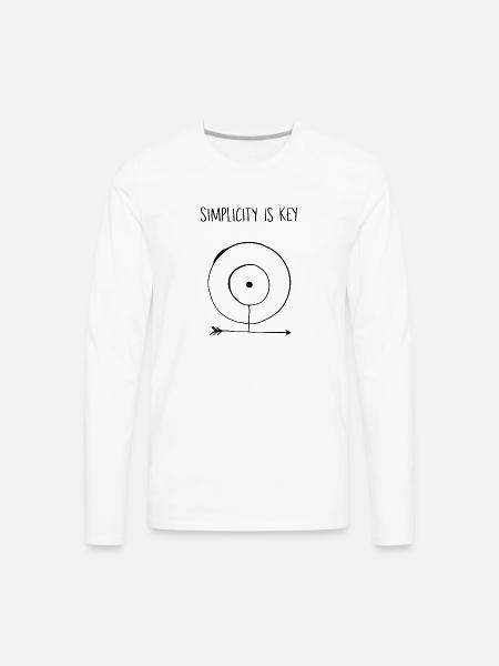 Simplicity - Men's Premium Long Sleeve T-Shirt - white