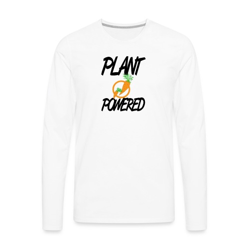 vegan t shirt PLant powered - Men's Premium Long Sleeve T-Shirt