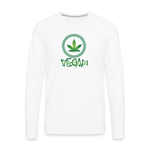 vegan t shirt Vegan marijuana - Men's Premium Long Sleeve T-Shirt