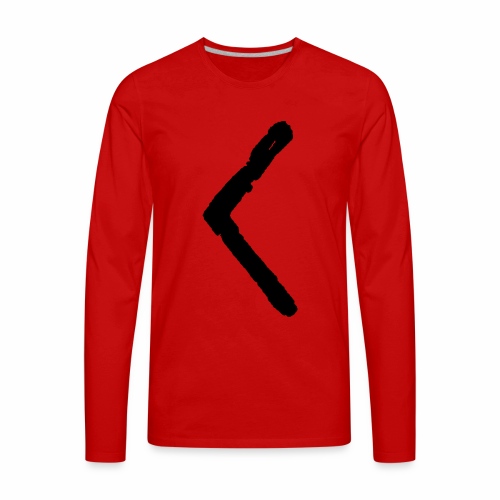 Elder Futhark Rune Kenaz - Letter C & K - Men's Premium Long Sleeve T-Shirt