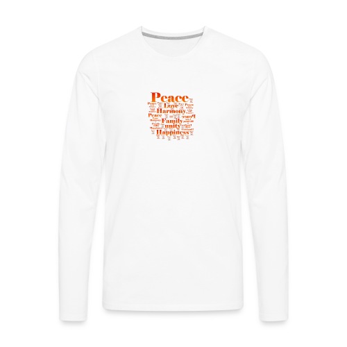 PEACE LOVE HARMONY - Men's Premium Long Sleeve T-Shirt