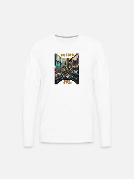 Abstract mirrored figure - Men's Premium Long Sleeve T-Shirt - white