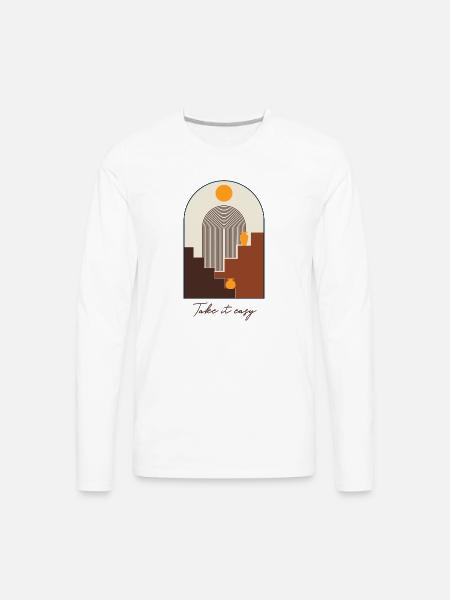 Take It Easy - Men's Premium Long Sleeve T-Shirt - white