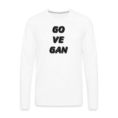 vegan t shirt Go vegan - Men's Premium Long Sleeve T-Shirt