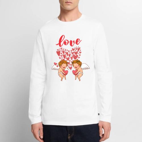 Cupid Love Designs, cupid love angel vibration. - Men's Premium Long Sleeve T-Shirt