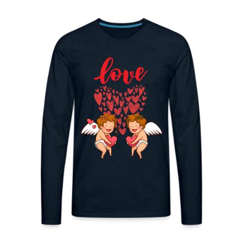 Cupid Love Designs, cupid love angel vibration. - Men's Premium Long Sleeve T-Shirt