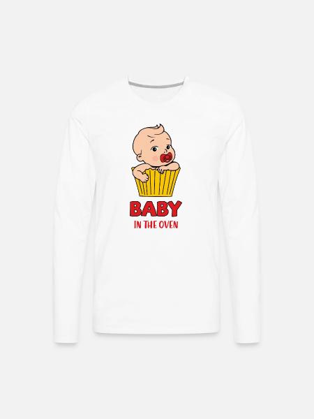 Baby in the oven - Men's Premium Long Sleeve T-Shirt - white